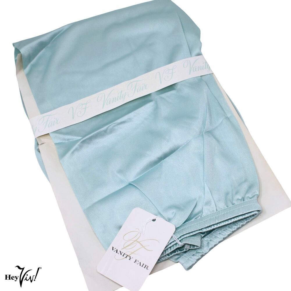 Vintage Vanity Fair Blue Lace Nylon Half Slip Original Paper Tags Sz M - Hey Viv